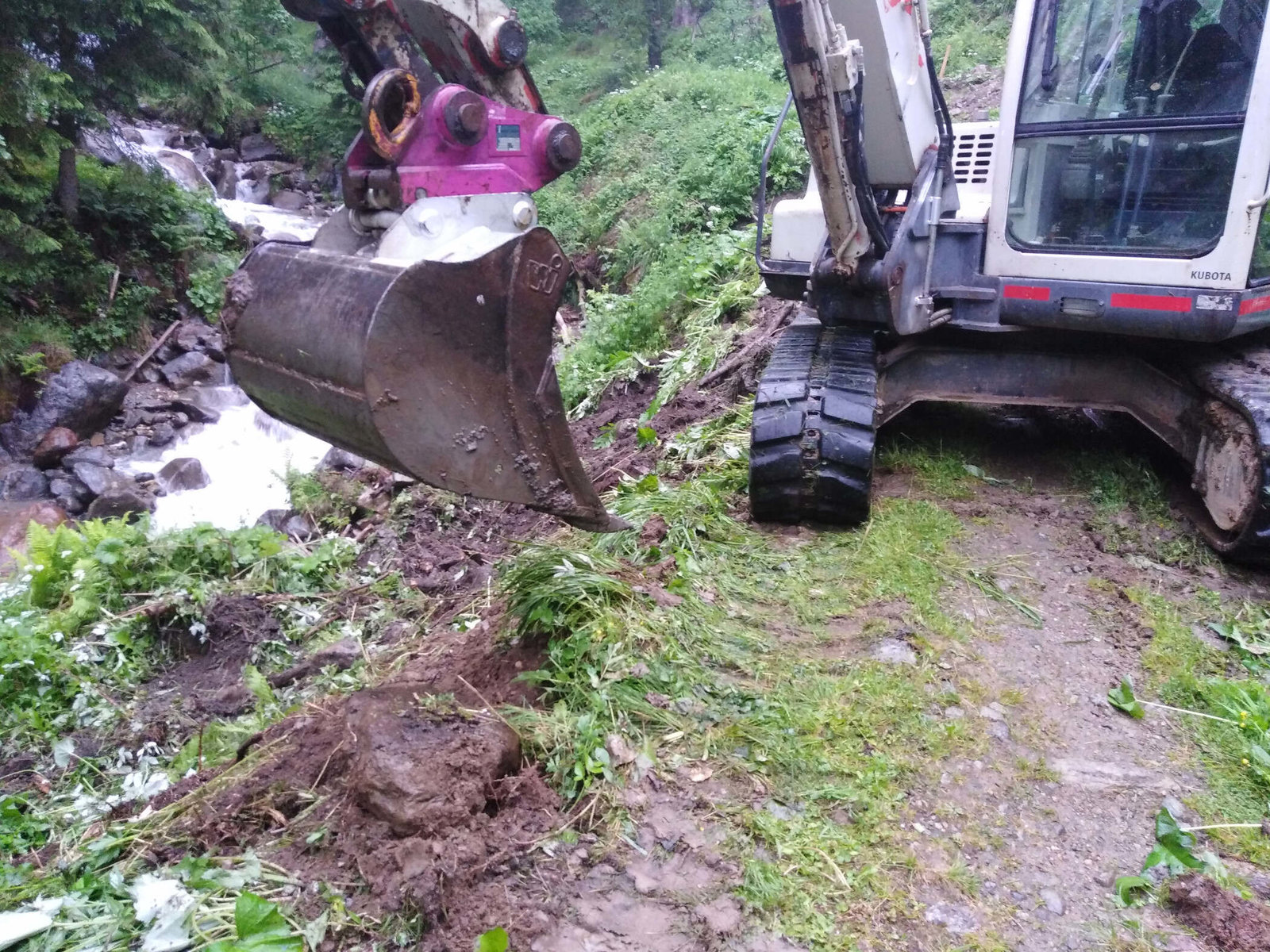 Baggerarbeiten von Erdbewegung Oberwandling